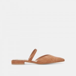 Dolce Vita Kanika Suede Women Flats Brown | US-901287YNI