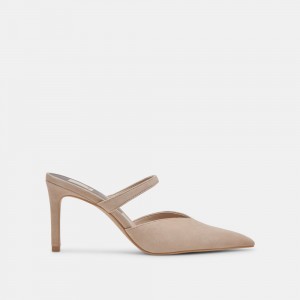 Dolce Vita Kanika Suede Women Heels Beige | US-254708IAO