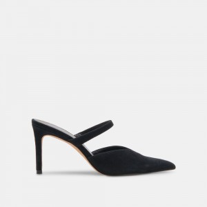 Dolce Vita Kanika Suede Women Heels Black | US-238750EMU