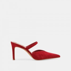 Dolce Vita Kanika Suede Women Heels Red | US-742689POZ