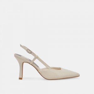 Dolce Vita Kim Crinkle Patent Women Heels Cream | US-528174KAJ