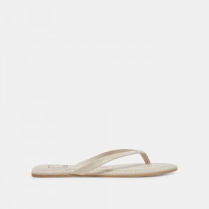 Dolce Vita Layney Leather Women Sandals Cream | US-427360SRM