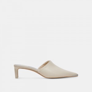 Dolce Vita Lexy Leather Women Heels Cream | US-359416BAO