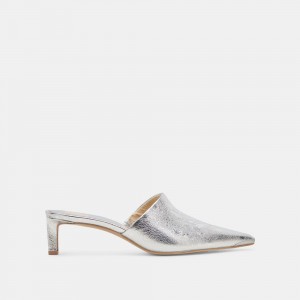 Dolce Vita Lexy Leather Women Heels Silver | US-183260IPA