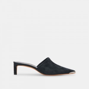 Dolce Vita Lexy Suede Women Heels Black | US-761092SIK