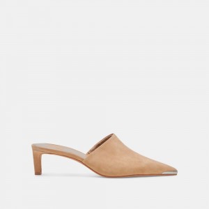 Dolce Vita Lexy Suede Women Heels Brown | US-605741YIG