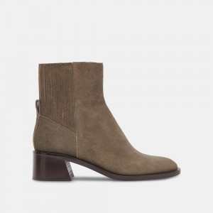 Dolce Vita Linny H2O Suede Women Boots Olive | US-964201XOB