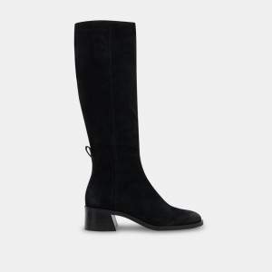 Dolce Vita Lizah Suede Women Boots Black | US-728495BJS