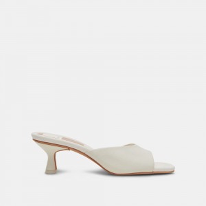 Dolce Vita Macoy Leather Women Heels White | US-496835VDS