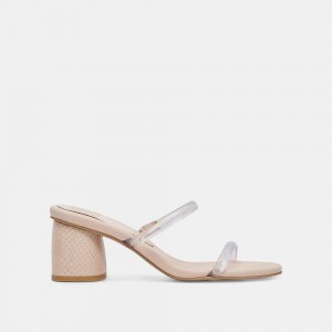 Dolce Vita Mandie Women Heels Sandals Beige | US-325840MUN