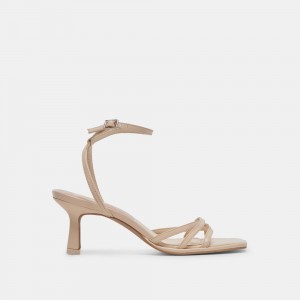 Dolce Vita Manji Leather Women Heels Beige | US-925031BDU