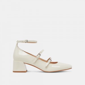 Dolce Vita Meadow Leather Women Heels White | US-347529EVX