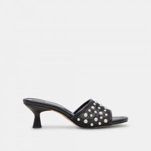 Dolce Vita Meeza Pearl Mesh Women Heels Black | US-438016ZRW