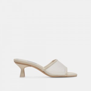 Dolce Vita Meeza Women Heels Sandals Cream | US-021486CZD