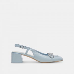 Dolce Vita Melli Crinkle Patent Women Heels Light Blue | US-394621PCD