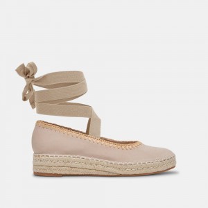 Dolce Vita Morgan Wedge Suede Women Flats Beige | US-438256DAK