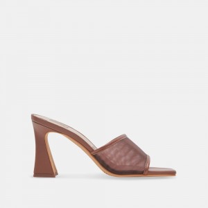 Dolce Vita Narda Mesh Women Heels Chocolate | US-516049GPO