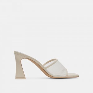 Dolce Vita Narda Mesh Women Heels Cream | US-798615UCF