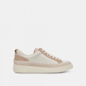 Dolce Vita Nicona Leather Women Sneakers Beige | US-594613BUA