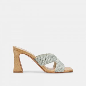 Dolce Vita Nitro Raffia Women Heels Mint | US-529864LJS