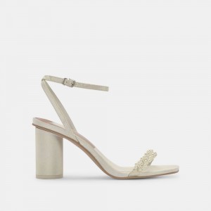 Dolce Vita Nory Women Heels Sandals Cream | US-359164DCE