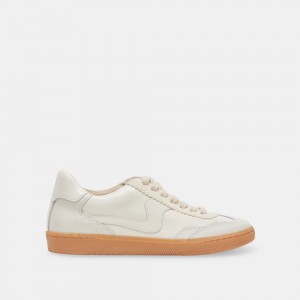 Dolce Vita Notice Leather Women Sneakers White | US-710493JBP