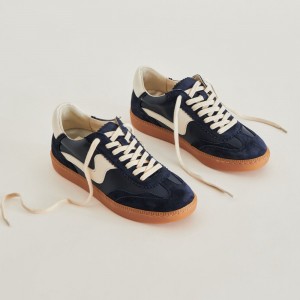 Dolce Vita Notice Suede Women Sneakers Navy | US-401978OUK