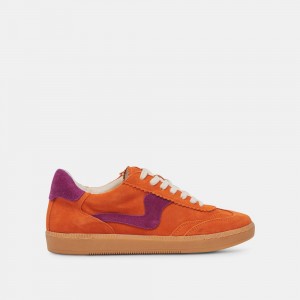 Dolce Vita Notice Suede Women Sneakers Orange | US-129460JDC