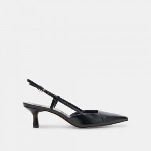 Dolce Vita Odela Crinkle Patent Women Heels Black | US-782609LYS