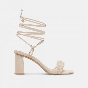 Dolce Vita Paxten Women Heels Sandals Cream | US-563718ZBJ