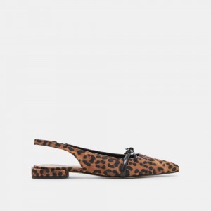 Dolce Vita Payge Suede Women Flats Leopard | US-853617AHR