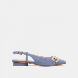 Dolce Vita Ramano Suede Women Flats Blue | US-045219SXJ