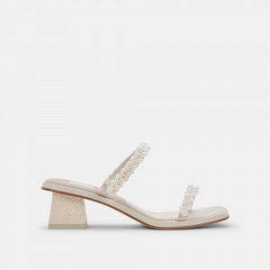 Dolce Vita River Pearl Women Heels Sandals Cream | US-695734TED