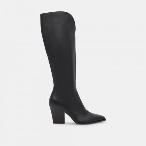 Dolce Vita Rocky Leather Women Boots Black | US-408296XRY