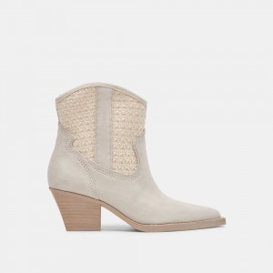 Dolce Vita Rori Suede Women Western Boots Light Grey | US-297106WRB