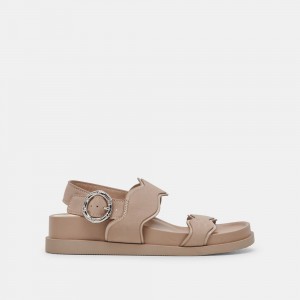 Dolce Vita Sindy Nubuck Women Sandals Khaki | US-921706WNA