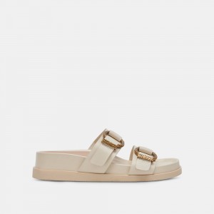 Dolce Vita Soya Leather Women Sandals Cream | US-128346TZW