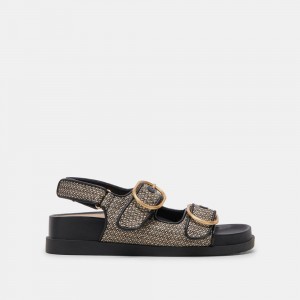 Dolce Vita Starla Woven Women Sandals Black | US-142836VWU