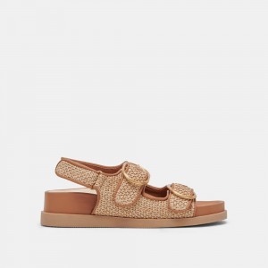 Dolce Vita Starla Woven Women Sandals Brown | US-924578RUS