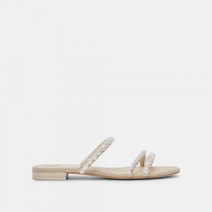 Dolce Vita Tinker Pearl Women Sandals Cream | US-601248RIP