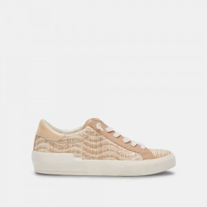 Dolce Vita Zina Raffia Women Sneakers Beige / White | US-783105NET