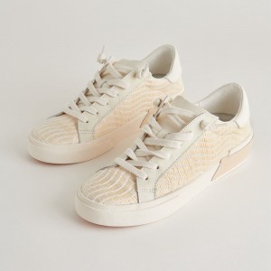 Dolce Vita Zina Raffia Women Sneakers Light Beige | US-416507EBQ