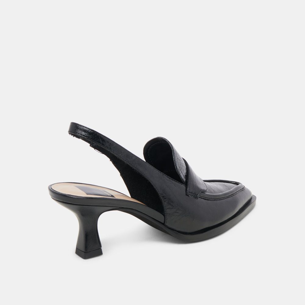 Dolce Vita Adele Leather Women Heels Black | US-328659UAS