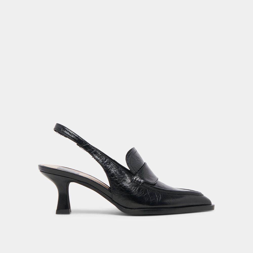 Dolce Vita Adele Leather Women Heels Black | US-328659UAS