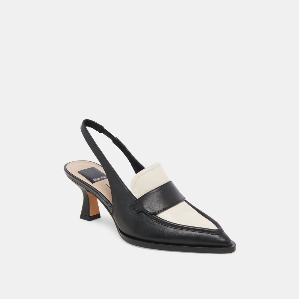 Dolce Vita Adele Leather Women Heels Black | US-746129IZS