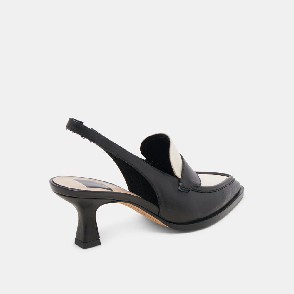 Dolce Vita Adele Leather Women Heels Black | US-746129IZS