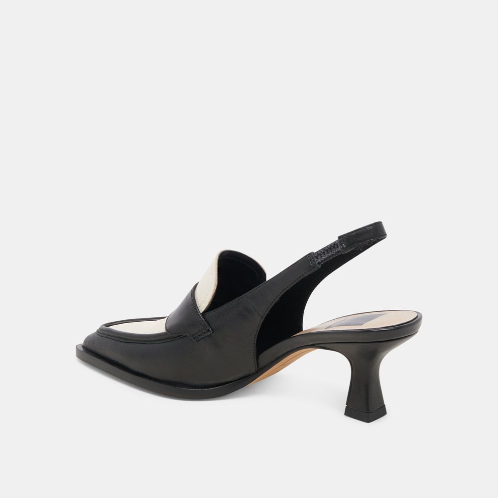 Dolce Vita Adele Leather Women Heels Black | US-746129IZS