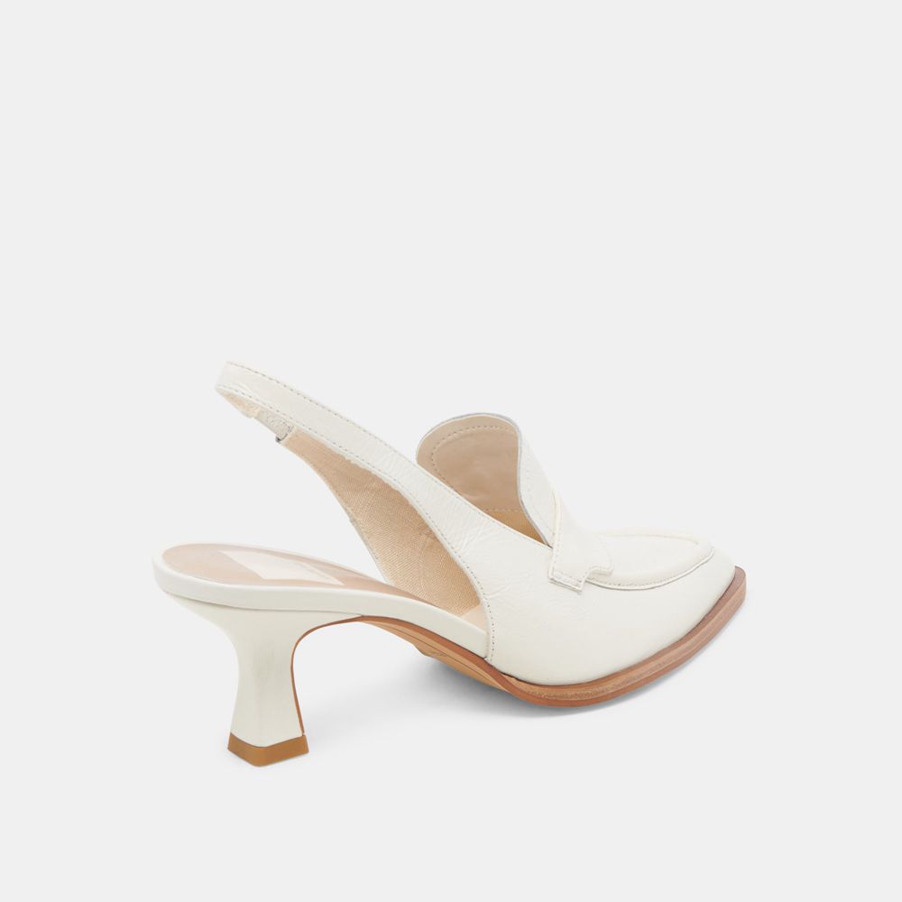 Dolce Vita Adele Leather Women Heels White | US-869410NJI