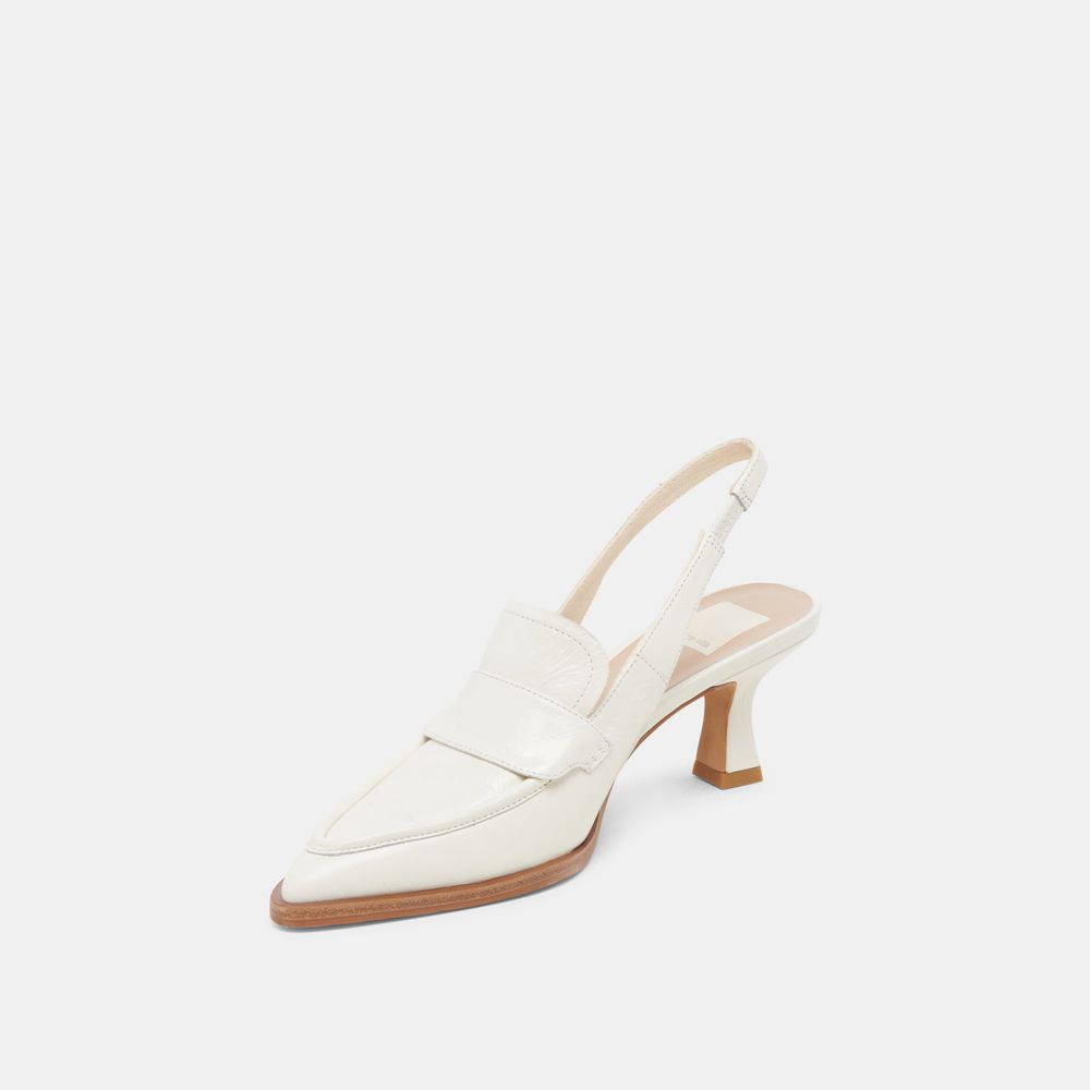 Dolce Vita Adele Leather Women Heels White | US-869410NJI