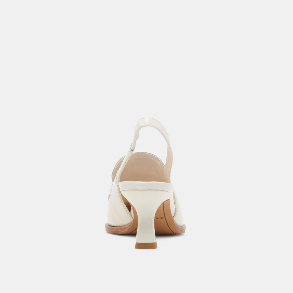 Dolce Vita Adele Leather Women Heels White | US-869410NJI